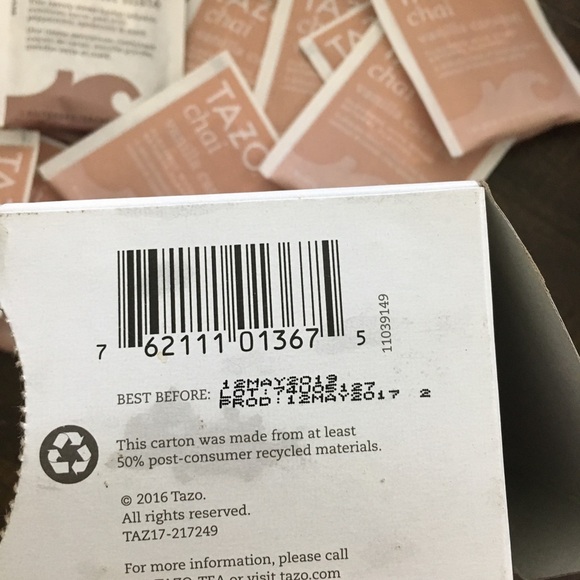 Starbucks Tazo chai & cocoa mint mate hot teas - Picture 4 of 4